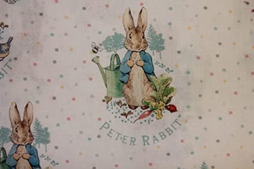 Кърпа за зайчето Питър Беатрикс Потър Кърпа за зайчето Питър от Springs Креативна Кръгла опаковка В грах, продава се The Fat Quarter (18 X 22) на Нов BTFQ