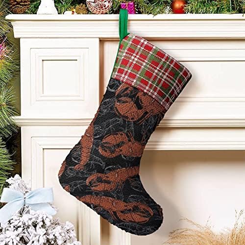 Червеният Омар Пайети Коледни Празници Чорапи Обратим което променя Цвета си в Магически Състав за Коледно Окачени Чорапи За Камината