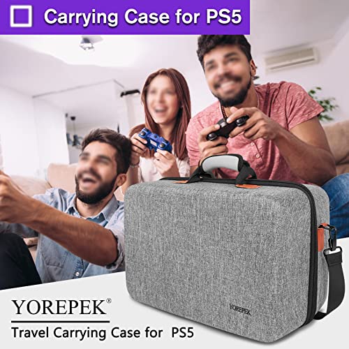 Твърд калъф YOREPEK за PS5, Пътна чанта, Съвместима с контролер на конзолата Playstation 5, Защитна чанта за съхранение на цифрови
