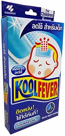 2 Кутии на охлаждащи гелевых тампони Koolfever, които намаляват температурата, за деца, охлаждащи по цяла нощ. (1 Кутия х 6 листа) (Размер