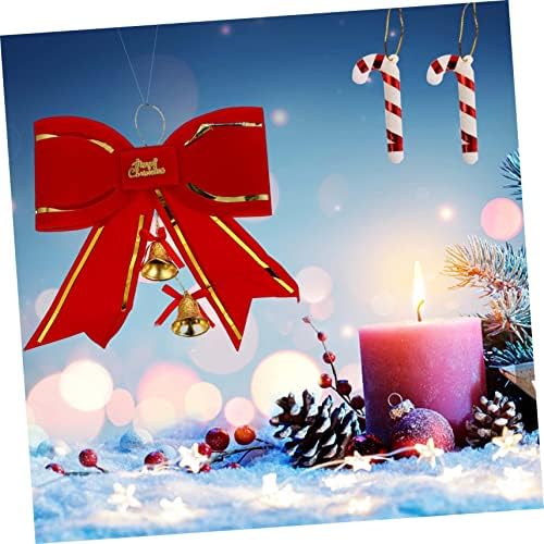Operitacx 1 Комплект Аксесоари за Коледната Елха para Decoraciones Коледен Декор Коледа Topper Лък декорация За Коледната Елха Окачване
