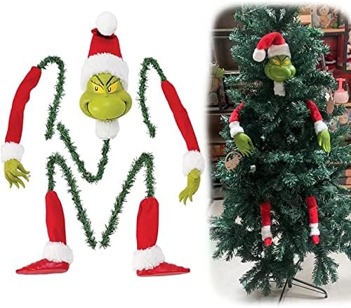 Забавна Декорация на Коледната елха Елф, Декор Гринча за коледната Елха, Персонални Коледно Дърво Гринча, Коледни украси