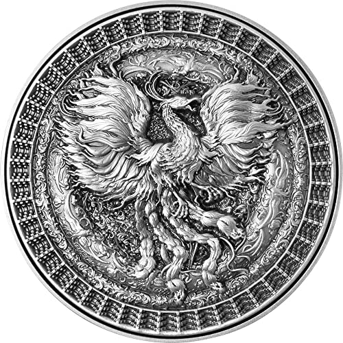 2022 DE Модерна Възпоменателна Монета PowerCoin Forbidden Phoenix 2 Грама Сребърна Монета От 10 000 Франка на Чад 2022 Антични