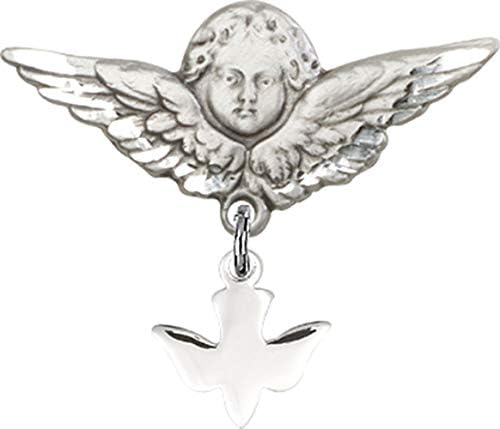 Иконата на детето Jewels Мания за талисман на Светия Дух и икона на Ангел с крила | Иконата за дете от Сребро с Талисман на Светия Дух