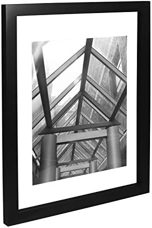 Рамка за снимки от флоат стъкло Malden 8x10, Изработени за показване на Плаващ размер на изображението 5x7, стъкло Размер 8x10, черна