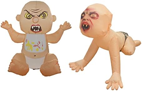 Надуваеми играчки GOOSH Halloween Хелоуин 4 Фута Ужасно Седи на Бебето и 4 МЕТРА Дете-Зомбита