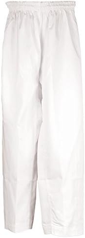 Панталони за карате с Еластичен колан Тигър Claw 7,5 Грама от Поли/ памук За студенти, Занимаващи се с Бойни изкуства - (Черно,