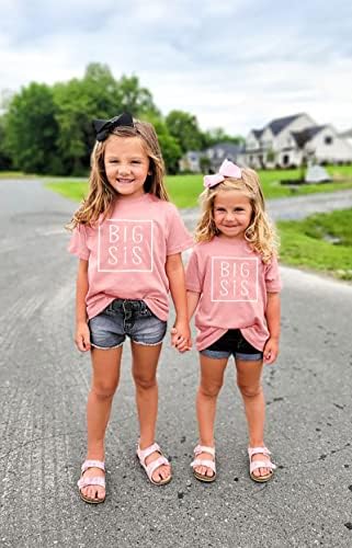 Тениска за старши сестри MNLYBABY за деца, Реклама за увеличаване на за малки момичета до голяма сестра, Тениска, Дрехи с къси