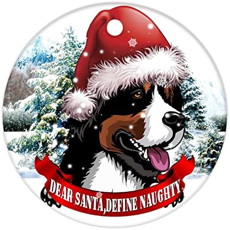 Коледни Кучета Украса на Коледна Елха 2022 Куче Татко Подарък за Мъже Празнична Украса на Коледна Елха Украса Двустранен