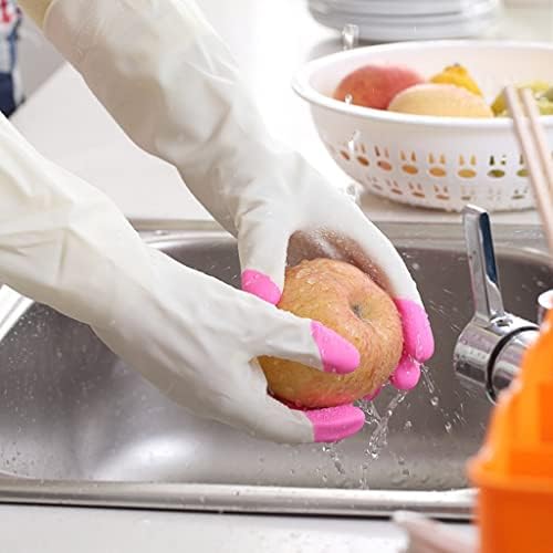 N/A Ръкавици за миене на съдове от латекс с дълъг ръкав, гумени инструменти за почистване на дома (Цвят: както е показано, размер: един