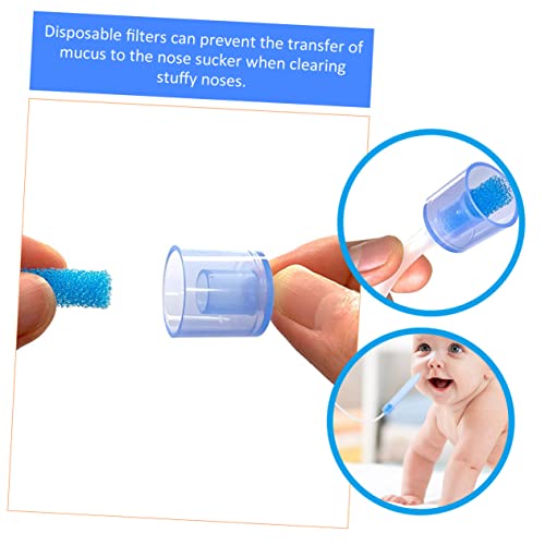 Healeved 15 Комплекти Назален Аспиратор Филтър Памучни Гъба за почистване на детската носа Детски Вакуум Назален Аспиратор