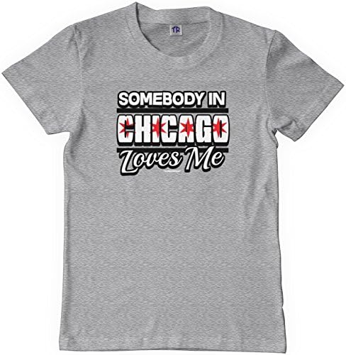 Младежка тениска Threadrock Big Girls'Somebody in Chicago Обича Me