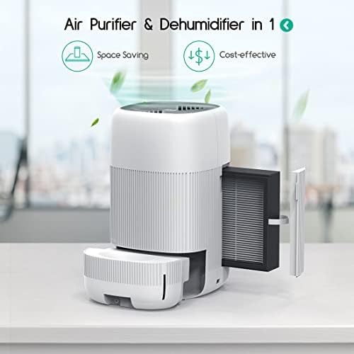 За пречистване на въздуха и Изсушаване 2 в 1, Малък Изсушаване на въздуха Afloia Q10 HEPA Air Purifier + True H13 HEPA Филтър Смяна на въздушния