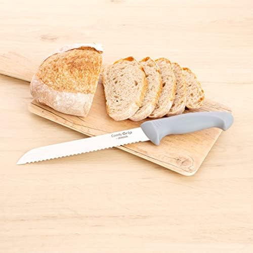 Прибори за хранене Удобна дръжка 8-инчов нож за хляб, 1 Остър Назъбен нож - Ергономична дръжка, Нескользящий улавяне, Нож за