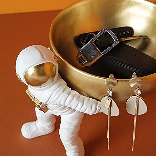 XJJZS Nordic Астронавт Входяща Кутия за съхранение на Ключове Декорация на Дома, Настолно украшение Творчески Космически Герой Закуски