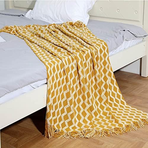 YASEZ Пролетта одеяло с пискюли, Геометрично Покривка за домашен интериор, Меки и за ворсового килим (Цвят: E, размер: S Код)