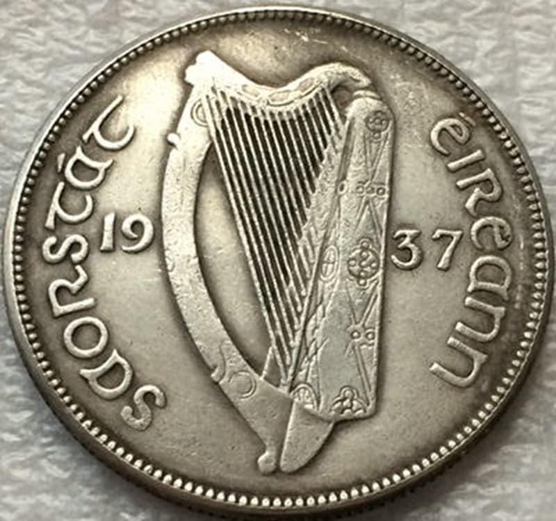 1937 Ирландски Монети От Мед Със Сребърно Покритие Антични Монети Събиране На Монети Занаяти Могат Да Взривят