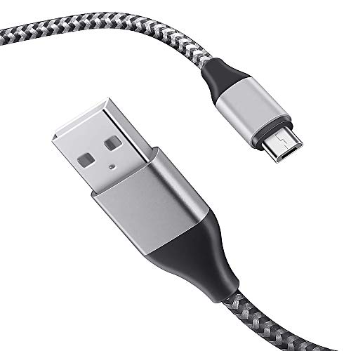 Кабел TPLTECH за зареждане на PS4 Micro USB,［ 2 опаковки по 10 фута］ Сплетен Кабел За зарядно устройство на контролера PS4, кабел