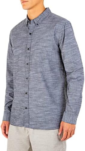 Мъжка риза Hurley с Един-Единствен Текстурированным Дълъг ръкав копчета