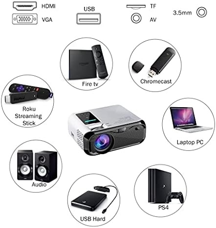 Проектор FZZDP LED Mini Micro е Преносим видео проектор с USB за игрални филми за Домашно Кино