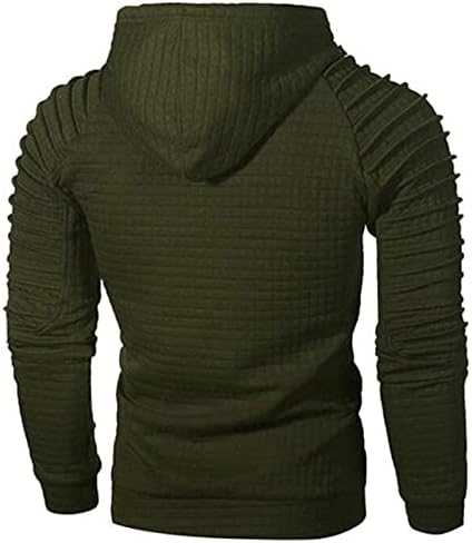 Мъжки ежедневни модни hoody в клетката, жаккардовый пуловер с качулка, hoody с джоб