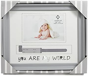 Концепцията на Децата на едно Ново Начало, Ти си Моят Свят Baby ID Гривна Пластмасовата Рамка За снимки Грей 10 x 8 (Сив)