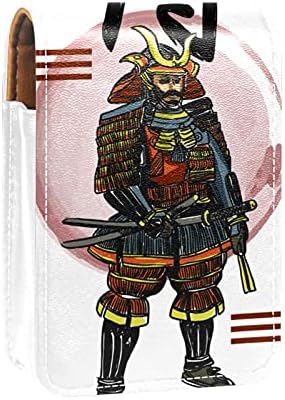 Калъф за червило С Огледало Японски Букви Samurai С Абстрактен Елемент на Притежателя на Гланц За Устни Преносим Кутия За Съхранение на Червило
