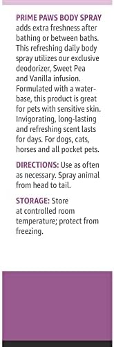 Спрей за тяло Prime Paws за кучета и котки - Устойчив Котешки Одеколон и средство за отстраняване на миризми - Спрей-Дезодорант
