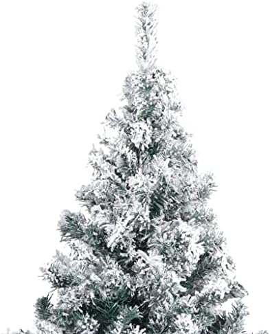 Изкуствена Коледна елха VidaXL с Флокированным Снежно-Зелен 70,9PVC