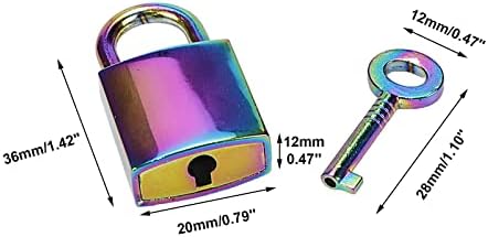 Risbay 2 елемента Цветни Мини-Възхитителни Замъци С Сплав с Ключовете за Шкатулок за Бижута, Кутии За Съхранение