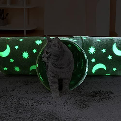Играчки за домашни животни HOMBYS Cat Tunnel Tube с плюшено топка, 3-Лентов Котешки Тунел за домашни котки, Кученца, Kitties,