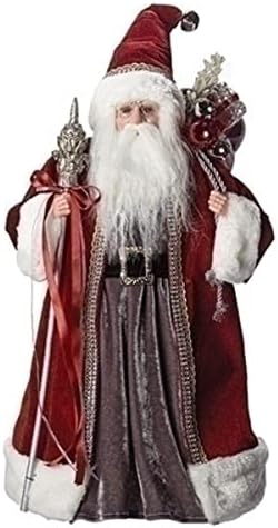 18Червено-Бял Дядо с Подарочным Чанта на Коледното Дървото, Неосвещенный