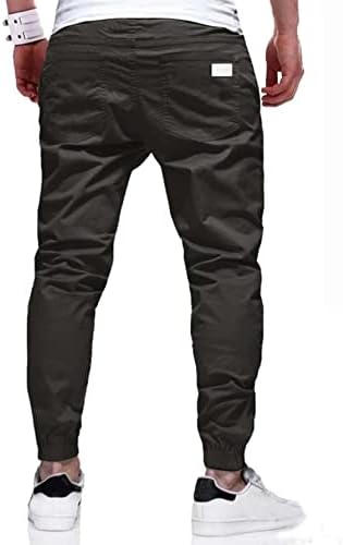 OYOANGLE Мъжки Панталони-карго с Цветен Блок и завязками На Кръста, Спортни Панталони за джогинг