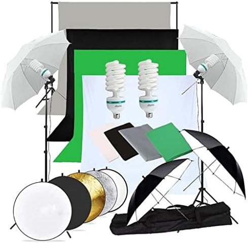 SXYLTNX Система за подпомагане на фона на 2 * 3 м Софтбокс за фото студио Чадър Комплект продължително осветяване на Фон от
