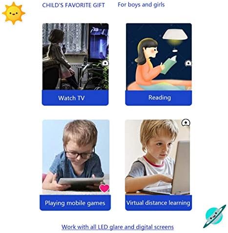 Детски Блокер Синя Светлина Очила, Компютърни Игри Очила за телевизор, за момчета и момичета 2-6 години със защита от отблясъци