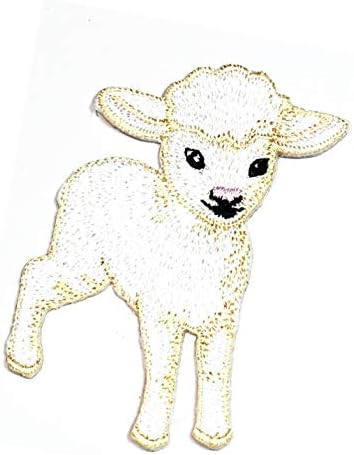 Бели Детски Ягнята, Овце, Мультяшная Нашивка с Логото, Детски Дрехи, Шевна Бродерия, Алпака, Коза, Овца, Агне, овца, едно