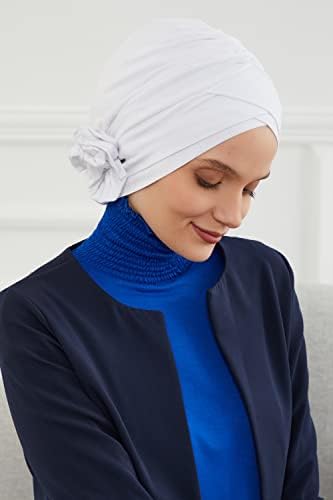 Aisha's Design Мигновени Главоболие Превръзки-Тюрбани за жени, 95% Памук Шал-Хиджаб С Гофрированным Дизайн, шапки от Химиотерапия за