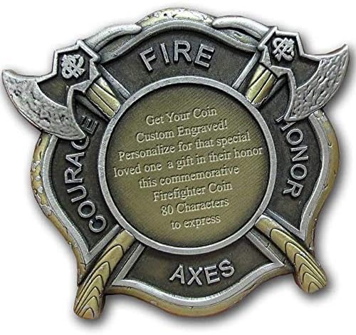Смелост и Чест на Отряда 343 Пожарникар Никога Не Забравяйте, Произведени по Поръчка Гравируемую Монета
