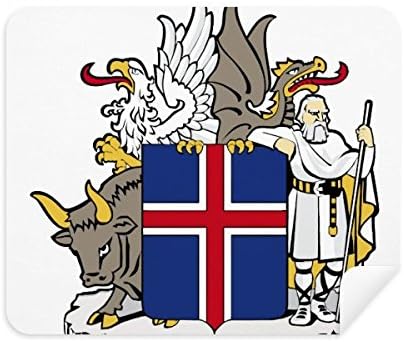 Исландия Европа Национален Герб Плат За Почистване на Екрана за Пречистване на 2 елемента Замшевой Тъкан