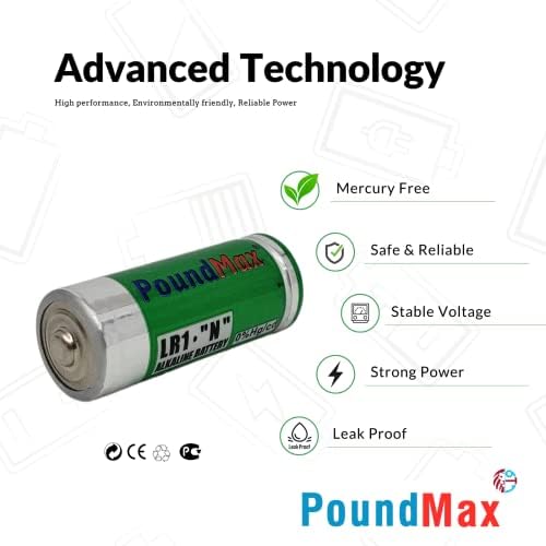 5 Алкални батерии PoundMax 910A LR1 N Тип MN9100 1,5