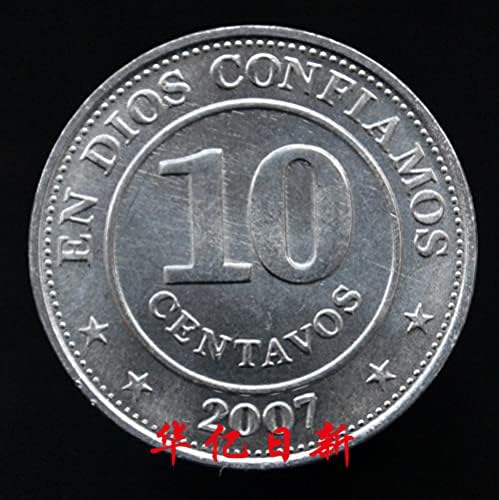 Монети Никарагуа 2007 10-Точков Триъгълник 20 мм Американската Чуждестранна Монета KM105