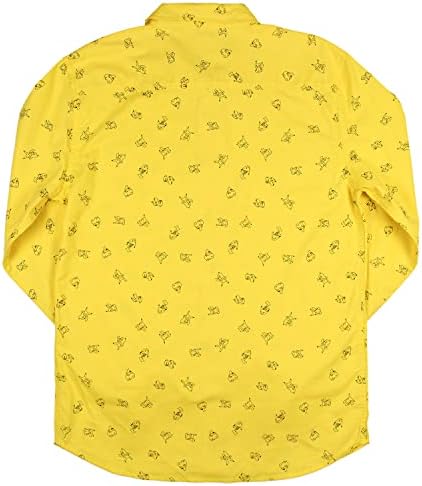 Жълта Риза с копчета и дълъг ръкав Nintendo Pokemon Pikachu за възрастни