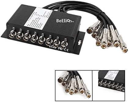 BeElion 8 Channel Video BNC Male to BNC Женски Мрежов филтър Разрядник за Система за видеонаблюдение DVR Camera System