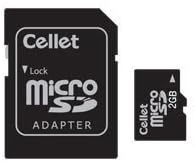 Карта памет Cellet microSD 2 GB за телефон Motorola ROKR EM30 с адаптер за SD карта.