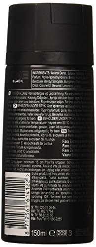 Black Дезодорант спрей за тяло AXE (150 мл) (Опаковка от 6 броя)