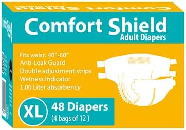 Памперси Comfort Shield за възрастни, защита от течове, Двойни Изравняващи ленти, индикатор за влажност, впитываемость 2,15