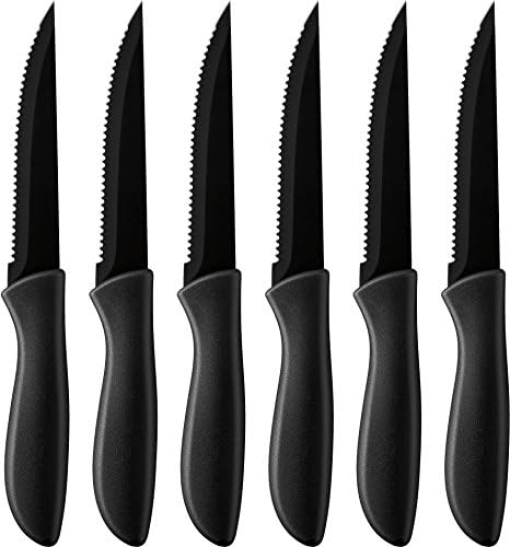 Комплект ножове за Стек Cuisinart C55-6PCSBK Предимство Color Collection от 6 теми с Керамично покритие, Черен