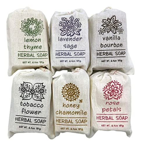 Greenwich Bay Trading Co., Herbal Collection, пакет от 6 Блокчета на сапун в Тъканните кесията ти, на 6,4 грама на всеки