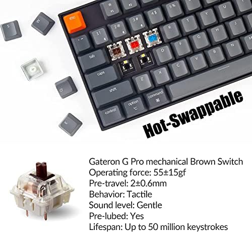 Ръчна Детска Клавиатура Keychron K8 Безжичен /Жичен, 80% Оформление, 87 клавиши на Компютърната клавиатура Bluetooth с RGB подсветка,