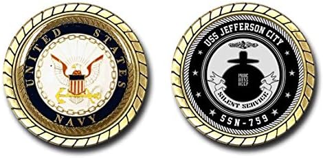 USS Jefferson City SSN-759 Монета Повикване на подводница на ВМС на САЩ - Официално лицензирани